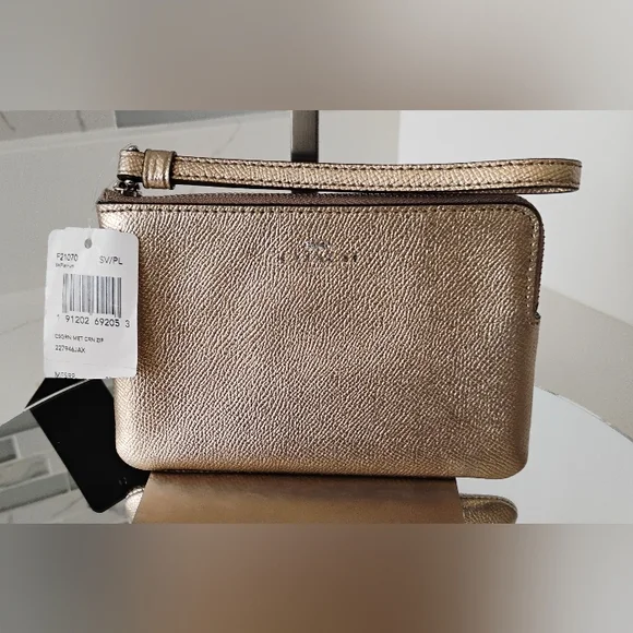 Coach Wristlet - Shimmering Gold - Picture 2 of 7